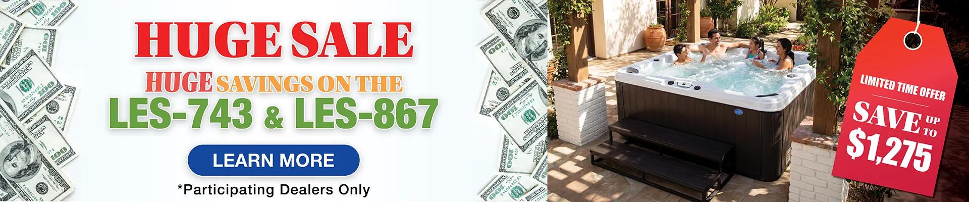 Calspas hot tub being used in a family setting - Venice