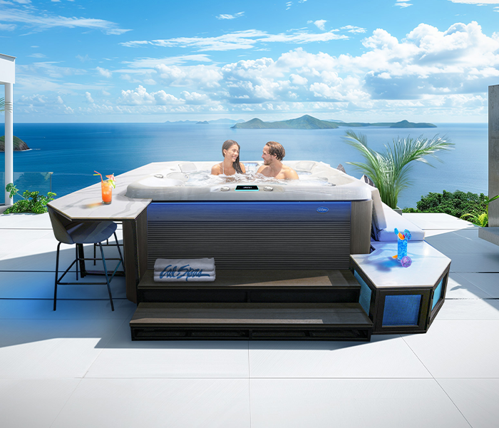 Calspas hot tub being used in a family setting - Venice